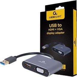 4K USB TO HDMI + VGA DISPLAY ADAPTER SPACE GREY RETAIL PACK CABLEXPERT