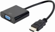 A-HDMI-VGA-04 HDMI TO VGA ADAPTER CABLE SINGLE PORT BLACK CABLEXPERT