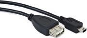 A-OTG-AFBM-002 USB OTG AF TO MINI-BM CABLE 0.15M CABLEXPERT