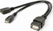 A-OTG-AFBM-04 USB OTG AF + MICRO BF TO MICRO BM CABLE 0.15M CABLEXPERT