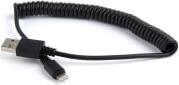 CC-LMAM-1.5M USB SYNC AND CHARGING SPIRAL CABLE FOR IPHONE 1.5M BLACK CABLEXPERT από το e-SHOP