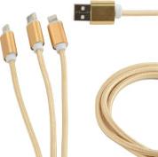 CC-USB2-AM31-1M-G USB 3-IN-1 CHARGING CABLE GOLD 1 M CABLEXPERT από το e-SHOP