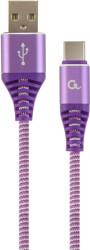 CC-USB2B-AMCM-1M-PW COTTON BRAIDED CHARGING CABLE USB TYPE-C PURPLE/WHITE 1 M CABLEXPERT