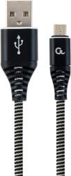 CC-USB2B-AMMBM-1M-BW PREMIUM COTTON BRAIDED MICRO-USB CHARGING CABLE BLACK/WHITE 1 M CABLEXPERT