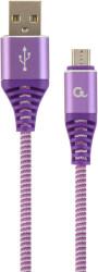 CC-USB2B-AMMBM-2M-PW PREMIUM COTTON BRAIDED MICRO-USB CHARGING CABLE PURPLE/WHITE 2 M CABLEXPERT από το e-SHOP