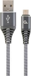 CC-USB2B-AMMBM-2M-WB2 PREMIUM COTTON BRAIDED MICRO-USB CHARGING CABLE GREY/WHITE 2 M CABLEXPERT από το e-SHOP