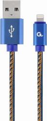 CC-USB2J-AMLM-1M-BL PREMIUM JEANS (DENIM) 8-PIN CABLE WITH METAL CONNECTORS 1M BLUE CABLEXPERT