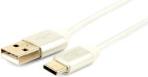 CCB-MUSB2B-AMCM-6-S COTTON BRAIDED TYPE-C USB CABLE METAL CONNECTORS 1.8M BLISTER SILVER CABLEXPERT