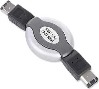 ΚΑΛΩΔΙΟ FIREWIRE COMPACT RETRACTABLE IEEE 1394 STANDARD 6PM TO 6PM CABLEXPERT