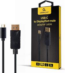 USB 31 CABLE USB-C MALE - DISPLAYPORT MALE 2M - ΜΑΥΡΟ CABLEXPERT