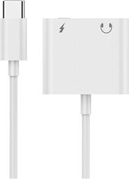 USB TYPE-C PLUG TO STEREO 3.5MM AUDIO ADAPTER WITH EXTRA SOCKET WHITE CABLEXPERT
