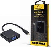 USB TYPE-C TO VGA ADAPTER CABLE 15CM BLACK RETAIL PACK A-CM-VGAF-01 CABLEXPERT