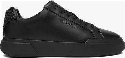 ΑΝΔΡΙΚΑ ΔΕΡΜΑΤΙΝΑ SNEAKERS HM0HM02070-0GJ ΜΑΥΡΟ LOGO CALVIN KLEIN
