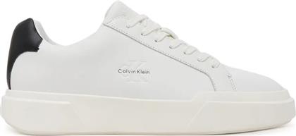 ΑΝΔΡΙΚΑ ΔΕΡΜΑΤΙΝΑ SNEAKERS YM0YM01344-01W ΛΕΥΚΑ CALVIN KLEIN
