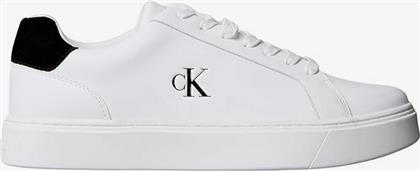 ΑΝΔΡΙΚΑ ΔΕΡΜΑΤΙΝΑ SNEAKERS YM0YM01435 01W ΛΕΥΚΑ CALVIN KLEIN