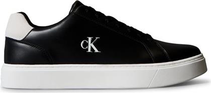 ΑΝΔΡΙΚΑ ΔΕΡΜΑΤΙΝΑ SNEAKERS YM0YM01435 0GM ΜΑΥΡΑ CALVIN KLEIN