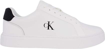 ΑΝΔΡΙΚΑ ΔΕΡΜΑΤΙΝΑ SNEAKERS YM0YM01447-01W ΛΕΥΚΑ CALVIN KLEIN