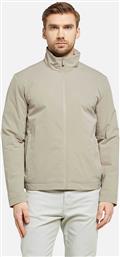 ΑΝΔΡΙΚΟ JACKET ΜΟΝΟΧΡΩΜΟ ΜΕ ΨΗΛΟ ΛΑΙΜΟ REGULAR FIT - K10K114095 ΜΠΕΖ CALVIN KLEIN