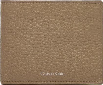 ΑΝΔΡΙΚΟ ΠΟΡΤΟΦΟΛΙ CK LEATHER BILLFOLD W ZIP COIN LV04D1028G ΜΠΕΖ CALVIN KLEIN