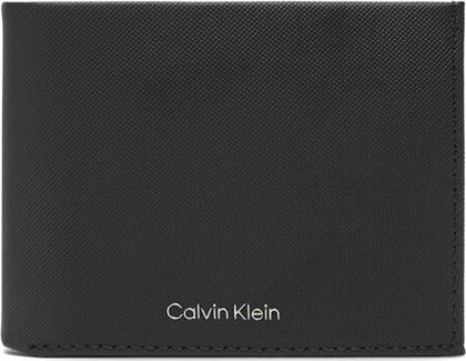 ΑΝΔΡΙΚΟ ΠΟΡΤΟΦΟΛΙ CK MUST COMP TRIFOLD W COIN & CA LV04D1045G ΜΑΥΡΟ CALVIN KLEIN