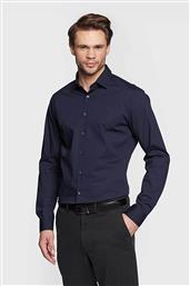 ΑΝΔΡΙΚΟ ΠΟΥΚΑΜΙΣΟ ΜΟΝΟΧΡΩΜΟ SLIM FIT - K10K108229 ΜΠΛΕ ΣΚΟΥΡΟ CALVIN KLEIN