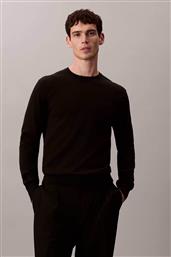 ΑΝΔΡΙΚΟ ΠΟΥΛΟΒΕΡ ΜΟΝΟΧΡΩΜΟ REGULAR FIT - LV040BM343 ΜΑΥΡΟ CALVIN KLEIN