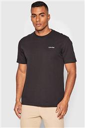 ΑΝΔΡΙΚΟ T-SHIRT ΜΟΝΟΧΡΩΜΟ ΜΕ LOGO REGULAR FIT ''INTERLOCK'' - K10K109894 ΜΑΥΡΟ CALVIN KLEIN