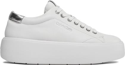 ΑΘΛΗΤΙΚΑ BUBBLE CUPSOLE LACE UP HW0HW01861 ΛΕΥΚΟ CALVIN KLEIN