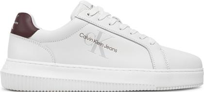 ΑΘΛΗΤΙΚΑ CHUNKY CUPSOLE MONOLOGO YM0YM00681 ΛΕΥΚΟ CALVIN KLEIN