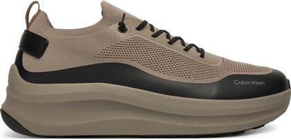 ΑΘΛΗΤΙΚΑ CHUNKY RUNNER LACE UP SOCK KNIT YM0YM01457 ΚΑΦΕ CALVIN KLEIN