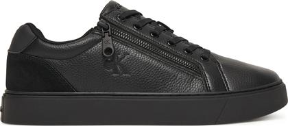 ΑΘΛΗΤΙΚΑ CLASSIC CUP LACEUP ZIP LTH YM0YM01437 ΜΑΥΡΟ CALVIN KLEIN
