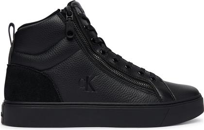 ΑΘΛΗΤΙΚΑ CLASSIC CUP MID LACEUP ZIP LTH YM0YM01428 ΜΑΥΡΟ CALVIN KLEIN
