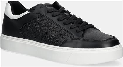 ΑΘΛΗΤΙΚΑ CLEAN CUP LOW LACEUP MONO ΧΡΩΜΑ: ΜΑΥΡΟ, HM0HM01899 CALVIN KLEIN