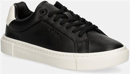 ΑΘΛΗΤΙΚΑ CUPSOLE LACE UP W/ML LTH ΧΡΩΜΑ: ΜΑΥΡΟ, HW0HW02201 CALVIN KLEIN