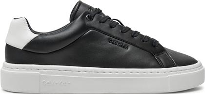 ΑΘΛΗΤΙΚΑ CUPSOLE LACE UP W/ML LTH HW0HW02201 ΜΑΥΡΟ CALVIN KLEIN