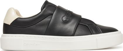 ΑΘΛΗΤΙΚΑ CUPSOLE SLIP ON - HE NAPPA HW0HW02471 ΜΑΥΡΟ CALVIN KLEIN