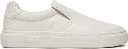 ΑΘΛΗΤΙΚΑ CUPSOLE SLIP ON HW0HW02297 ΛΕΥΚΟ CALVIN KLEIN