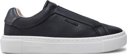 ΑΘΛΗΤΙΚΑ CUPSOLE SLIP ON W/ML HW0HW02289 ΜΑΥΡΟ CALVIN KLEIN