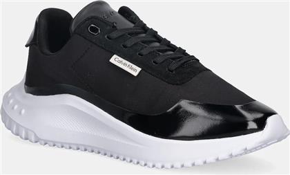 ΑΘΛΗΤΙΚΑ EVA RUNNER LACE UP MAT MIX ΧΡΩΜΑ: ΜΑΥΡΟ, YW0YW02016 CALVIN KLEIN