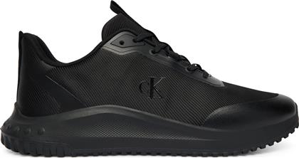 ΑΘΛΗΤΙΚΑ EVA RUNNER LACE UP MAT MIX YM0YM01442 ΜΑΥΡΟ CALVIN KLEIN
