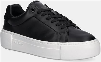 ΑΘΛΗΤΙΚΑ FF CUPSOLE LACE UP LTH ΧΡΩΜΑ: ΜΑΥΡΟ, HW0HW02570 CALVIN KLEIN