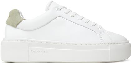 ΑΘΛΗΤΙΚΑ FF CUPSOLE LACE UP LTH HW0HW02570 ΛΕΥΚΟ CALVIN KLEIN