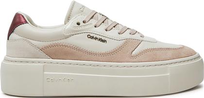 ΑΘΛΗΤΙΚΑ FF CUPSOLE LACE UP W/ML MIX M HW0HW02125 ΜΠΕΖ CALVIN KLEIN