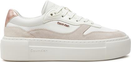 ΑΘΛΗΤΙΚΑ FF CUPSOLE LACE UP W/ML MIX M HW0HW02125 ΛΕΥΚΟ CALVIN KLEIN