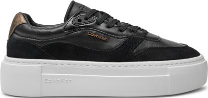 ΑΘΛΗΤΙΚΑ FF CUPSOLE LACE UP W/ML MIX M HW0HW02125 ΜΑΥΡΟ CALVIN KLEIN