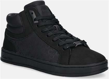 ΑΘΛΗΤΙΚΑ HIGH TOP LACE UP NB MONO ΧΡΩΜΑ: ΜΑΥΡΟ, HM0HM01769 CALVIN KLEIN