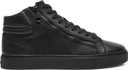 ΑΘΛΗΤΙΚΑ HIGH TOP LACE UP W/ ZIP MONO HM0HM01556 ΜΑΥΡΟ CALVIN KLEIN