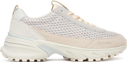 ΑΘΛΗΤΙΚΑ HIKE RUNNER LACE UP TECHMIX YW0YW02030 ΕΚΡΟΥ CALVIN KLEIN