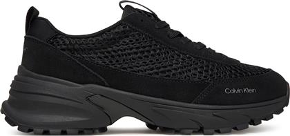 ΑΘΛΗΤΙΚΑ HIKE RUNNER LACE UP TECHMIX YW0YW02030 ΜΑΥΡΟ CALVIN KLEIN