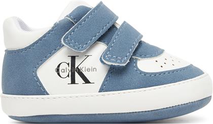 ΑΘΛΗΤΙΚΑ LOW CUT VELCRO V0B9-83146-1755 ΜΠΛΕ CALVIN KLEIN